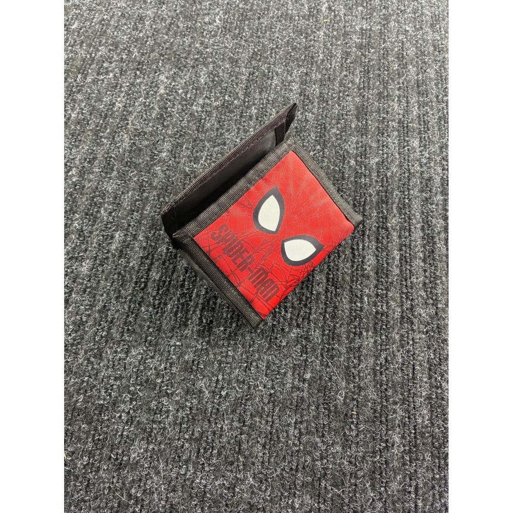 Marvel Spider-Man Trifold Wallet Red Canvas Hook and Loop & Batman Mad Catz Case